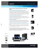 Sony VGC-RC110G Guia De Especificação