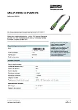 Phoenix Contact Sensor/Actuator cable SAC-3P-M 8MS/ 5,0-PUR/M 8FS 1693319 1693319 데이터 시트