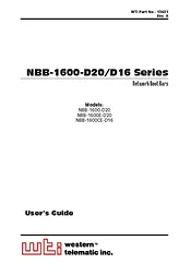 Western Telematic NBB-1600DE-D20 Manuel D’Utilisation