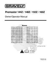 Gravely 992051 23HP PM160Z Manual Do Utilizador