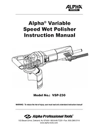 Alpha Tool.Com.HK Limited VSP-230 Manuale Utente