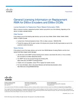 Cisco Cisco D9094 SD HD AVC Contribution Codec Информация о лицензировании