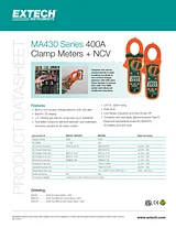Extech MA430T Digital-Multimeter, DMM, MA430T Ficha De Dados