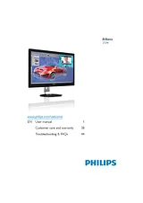 Philips LCD monitor with Webcam, MultiView 272P4QPJKES 272P4QPJKES/00 User Manual