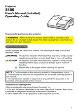Epson 8100 User Manual