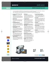 Sony DCR-HC21 Guide De Spécification