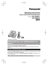 Panasonic KX-TG9472 Справочник Пользователя