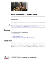 Cisco Cisco Prime Home 5.1 릴리즈 노트