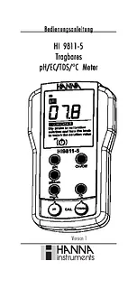 Hanna Instruments HI 9811-5 Handheld Water Resistant Multiperameter HI 9811-5 N Manuel D’Utilisation