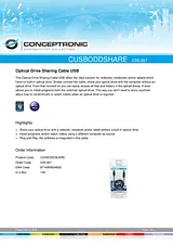 Conceptronic Optical Drive Sharing Cable USB 1100081 Manuel D’Utilisation