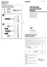 Sony CDX-4170R Guida All'Installazione