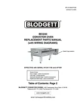 Blodgett BE3240 Zusätzliches Handbuch