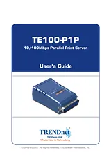 Trendnet TE100-P1P Справочник Пользователя