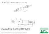 Bkl Electronic 3.5 mm audio jack Plug, straight Number of pins: 2 Mono Black 72118 1 pc(s) 72118 Datenbogen
