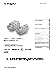 Sony HDR-XR550E Mode D'Emploi