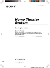 Sony HT-DDW750 Manual