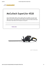 McCulloch SuperLite 4528 SUPERLITE 4528 사용자 설명서