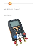 Testo 550-1 Set Digital Refrigeration Manifold 0563 5505 Data Sheet