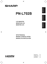 Sharp PN-L702B Anleitung Für Quick Setup