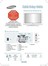 Samsung pn-42a410 Quick Setup Guide
