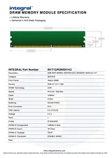 Integral 2GB DDR DIMM Kit IN1T1GRQWBX1K2 产品宣传页