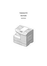 Xerox FaxCentre F12 Manuel D’Utilisation