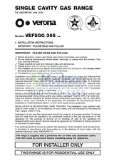 Verona VEFSGG365NSS Инструкции По Установке
