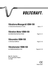 Voltcraft VBM-100 Vibration meas.dev 101368 Справочник Пользователя