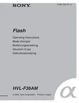 Sony HVL-F36AM Справочник Пользователя