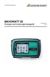 Gossen Metrawatt M817R Mains-analysis device, Mains analyser M817R Техническая Спецификация
