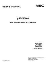 NEC PD750008 Справочник Пользователя