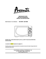 Avanti MO758MW Справочник Пользователя