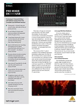 Behringer Pro Mixer DX2000USB Brochure