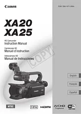 Canon XA25 Manual De Instrucciónes