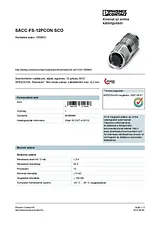 Phoenix Contact Plug-in connector SACC-FS-12PCON SCO 1559631 1559631 Data Sheet