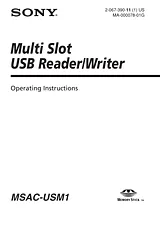 Sony MSAC-USM1 Справочник Пользователя