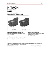 Hitachi VM-H620A Owner's Manual