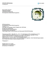 Busch-Jaeger SCHUKO USB-STECKDOSE BUSCH-DURO 20 EUCBUSB-212 Hoja De Datos