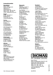 Thomas Prestige 20 S Aquafilter User Manual