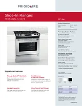 Frigidaire FFGS3025LS Specification Guide