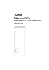 Electrolux lavamat 42230 Справочник Пользователя