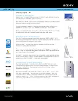 Sony VGC-LV150J Guide De Spécification