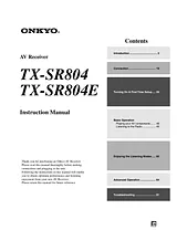 ONKYO TX-SR804 Instruction Manual
