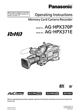 Panasonic AG-HPX371E Manuel D’Utilisation