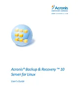 Acronis Backup Recovery 10 Server for Windows ユーザーズマニュアル
