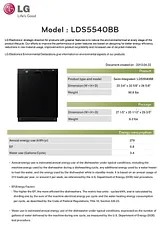 LG LDS5540BB Déclaration Environnementale