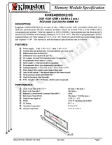 Kingston Technology Memory HyperX 2GB 800MHz DDR2 CL5 2pk KHX6400D2K2/2G Leaflet