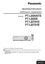 Panasonic PT-LB90NTE Справочник Пользователя
