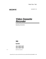 Sony SLV-SE510D Справочник Пользователя