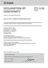 D-Link Wireless N Nano USB Adapter DWA-131 Declaration Of Conformity
